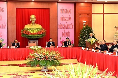 Tổng Bí thư Nguyễn Phú Trọng chúc Tết lãnh đạo, nguyên lãnh đạo Đảng, Nhà nước