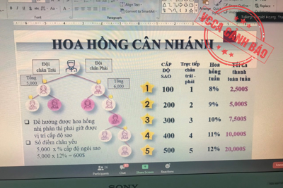 Cảnh báo kinh doanh theo phương thức đa cấp trái phép thông qua ứng dụng Limbic Arc