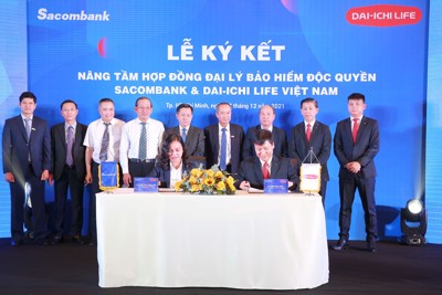 Sacombank và Dai-ichi Life Việt Nam nâng tầm hợp đồng đại lý bảo hiểm độc quyền