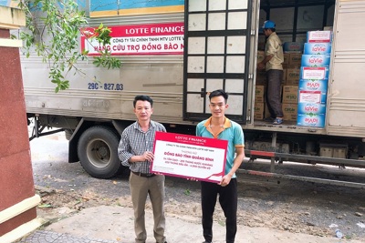 “LOTTE FINANCE thương gửi miền Trung”– Chút tình nhỏ xoa dịu nỗi đau vùng lũ