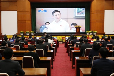 Chùm ảnh Hội nghị trực tuyến tổng kết công tác tài chính - ngân sách nhà nước năm 2021