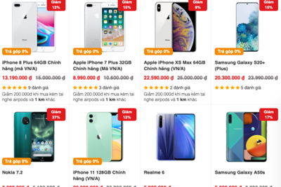 Nhiều smartphone giảm giá mạnh