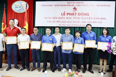 Bộ Tài chính phát động Ngày hội Hiến máu tình nguyện năm 2019