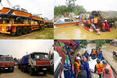 Giao kịp thời gạo, trang thiết bị dự trữ hỗ trợ ứng cứu nhân dân vùng lũ