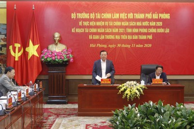 Bộ trưởng Đinh Tiến Dũng làm việc với TP. Hải Phòng về thực hiện nhiệm vụ tài chính - ngân sách nhà nước 