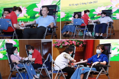 Cán bộ, công chức cơ quan Kho bạc Nhà nước thiết thực hưởng ứng chương trình hiến máu tình nguyện