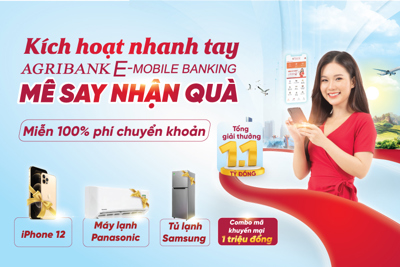 Agribank triển khai chương trình khuyến mại hưởng ứng ngày không tiền mặt 16/6