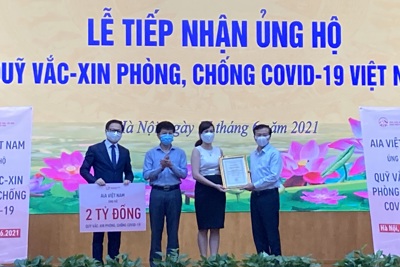 Thêm 13 đơn vị, doanh nghiệp ủng hộ trên 5,8 tỷ đồng cho Quỹ vắc xin phòng, chống Covid-19