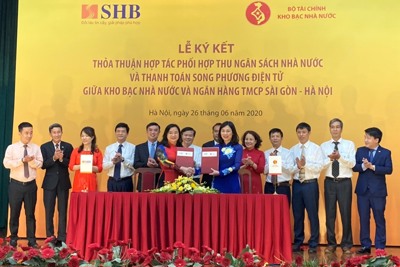 Kho bạc Nhà nước và SHB phối hợp thu ngân sách và thanh toán song phương điện tử