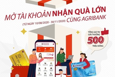 Mở tài khoản, nhận quà lớn cùng Agribank