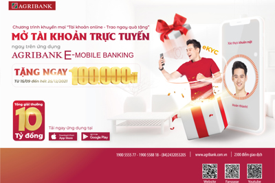 Mở tài khoản trực tuyến, Agribank “ghi điểm” với người dùng