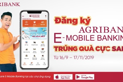 Đăng ký Agribank E-Mobile Banking trúng quà cực sang