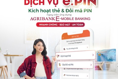 Agribank triển khai mã PIN điện tử cho khách hàng