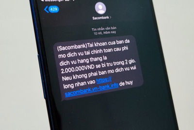 Chiêu thức phát tán tin nhắn SMS mạo danh ngân hàng