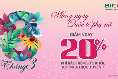 BIC ưu đãi 20% phí bảo hiểm sức khỏe nhân ngày Quốc tế phụ nữ