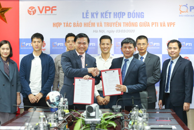PTI và VPF ký kết hợp tác bảo hiểm giải bóng đá chuyên nghiệp quốc gia năm 2020