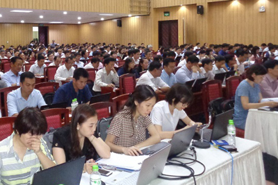 Tập huấn công tác thu và kỹ năng phát triển đối tượng tham gia BHXH, BHYT
