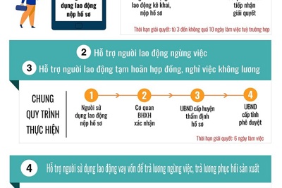 [Infographics] 5 dịch vụ công trực tuyến hỗ trợ người lao động trong lĩnh vực bảo hiểm xã hội, bảo hiểm thất nghiệp