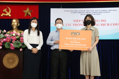 Bảo hiểm FWD đóng góp hơn 23 tỷ đồng để phòng chống dịch COVID-19