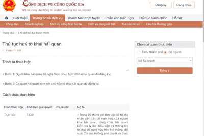 Đã cập nhật 24/26 dịch vụ công trực tuyến trên Cơ sở dữ liệu quốc gia 