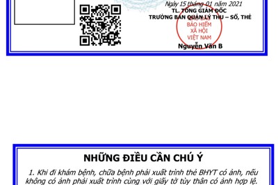 Mẫu thẻ BHYT mới mang lại nhiều tiện ích cho người tham gia
