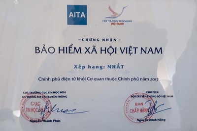 BHXH Việt Nam đứng đầu bảng xếp hạng ứng dụng công nghệ thông tin, phát triển Chính phủ điện tử