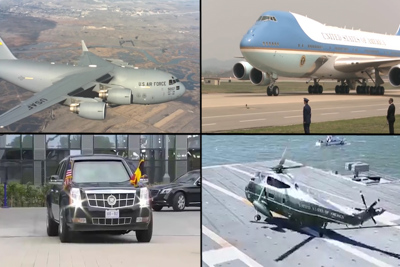 [Video] Những phương tiện thường được ông Trump mang theo khi công du