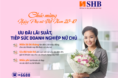 SHB tiếp tục ưu đãi lãi suất vay, nâng bước nữ doanh nhân