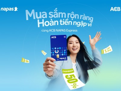 NAPAS và ACB tung ưu đãi hoàn tiền hấp dẫn cho chủ thẻ ACB Express mùa mua sắm cuối năm