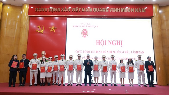 Công bố quyết định bổ nhiệm lãnh đạo các đơn vị thuộc Chi cục Thuế khu vực I