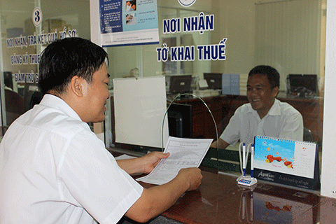 Bộ phận "một cửa" của Cục Thuế TP. Cần Thơ. Ảnh: Nhật Minh
