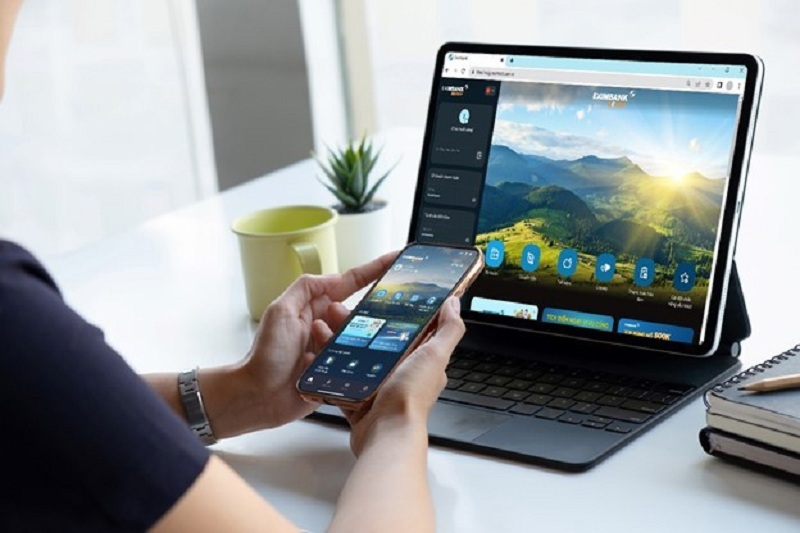 Ngân hàng số Eximbank EDigi đồng nhất nền tảng Internet Banking và Mobile Banking. Ảnh: Eximbank.