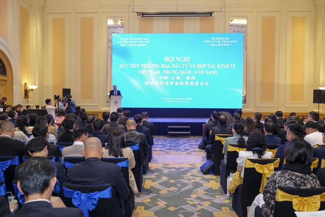Toàn cảnh Hội nghị xúc tiến thương mại, đầu tư và hợp tác kinh tế Việt Nam-Trung Quốc.