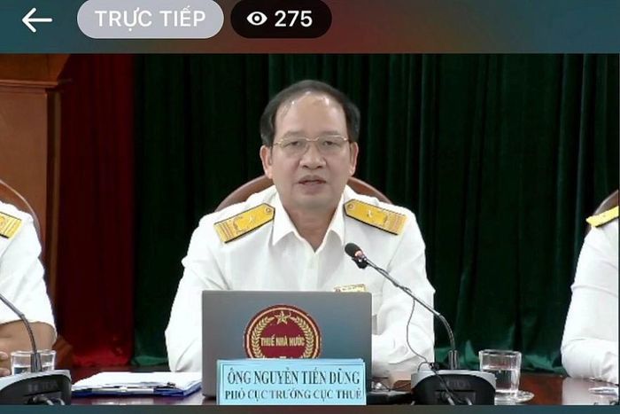 Ông Nguyễn Tiến Dũng - Phó Cục trưởng Cục Thuế TP. Hồ Chí Minh phát biểu tại buổi hướng dẫn quyết toán thuế năm 2022.