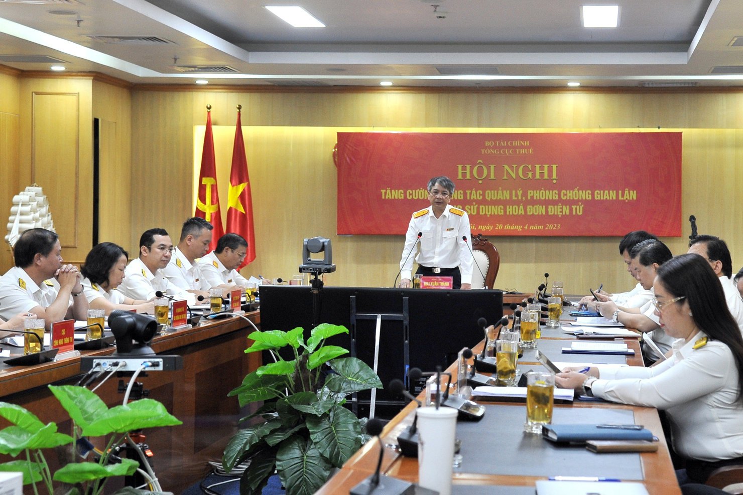 Toàn cảnh Hội nghị tăng cường công tác quản lý, phòng chống gian lận trong sử dụng hoá đơn điện tử.