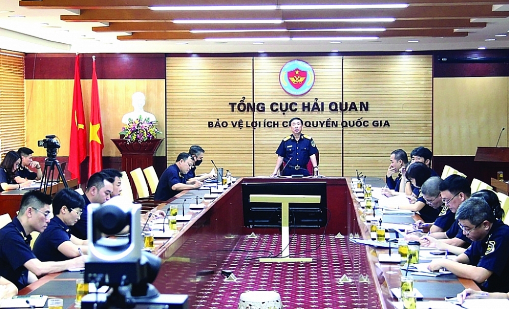 Hội nghị trực tuyến triển khai Quyết định 1399/QĐ-TCHQ về Chương trình thí điểm hỗ trợ, khuyến khích DN tự nguyện tuân thủ pháp luật hải quan, ngày 6/9/2022.