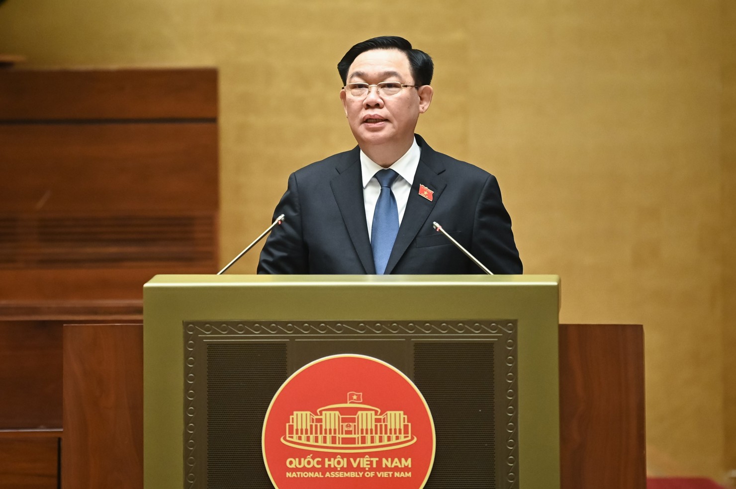Chủ tịch Quốc hội Vương Đình Huệ phát biểu khai mạc Phiên Chất vấn và trả lời chất vấn.