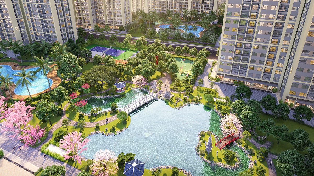 Hệ tiện ích phong phú hiện hữu ngay dưới thềm nhà. Ảnh: VHM