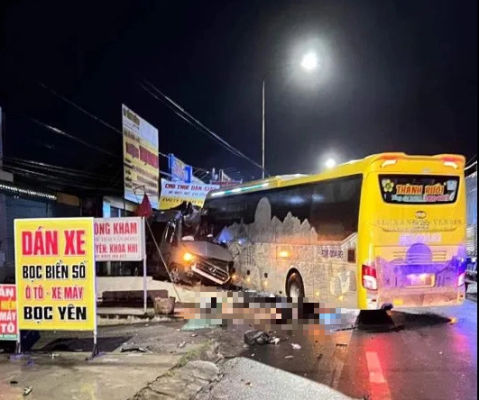 Hiện trường vụ tai nạn. Ảnh: NLĐ.