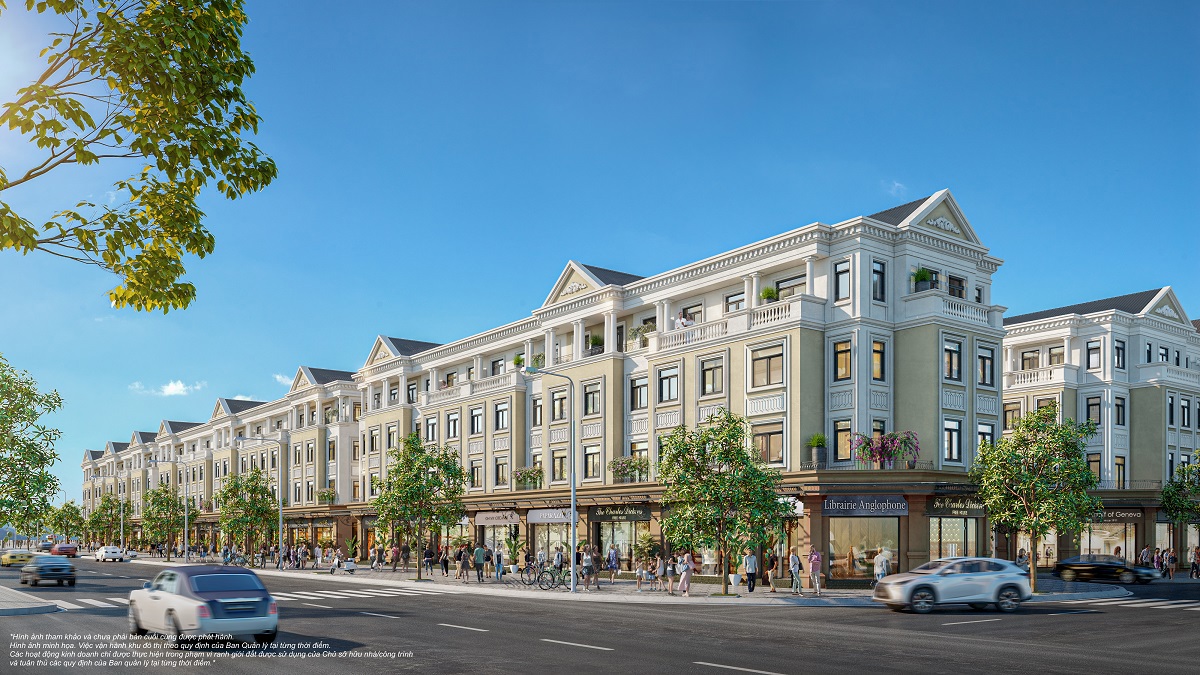 Môi trường kinh doanh hiện đại, chuyên nghiệp của Vincom Shophouse Royal Park bừng sáng TP. Đông Hà. Ảnh: VIC
