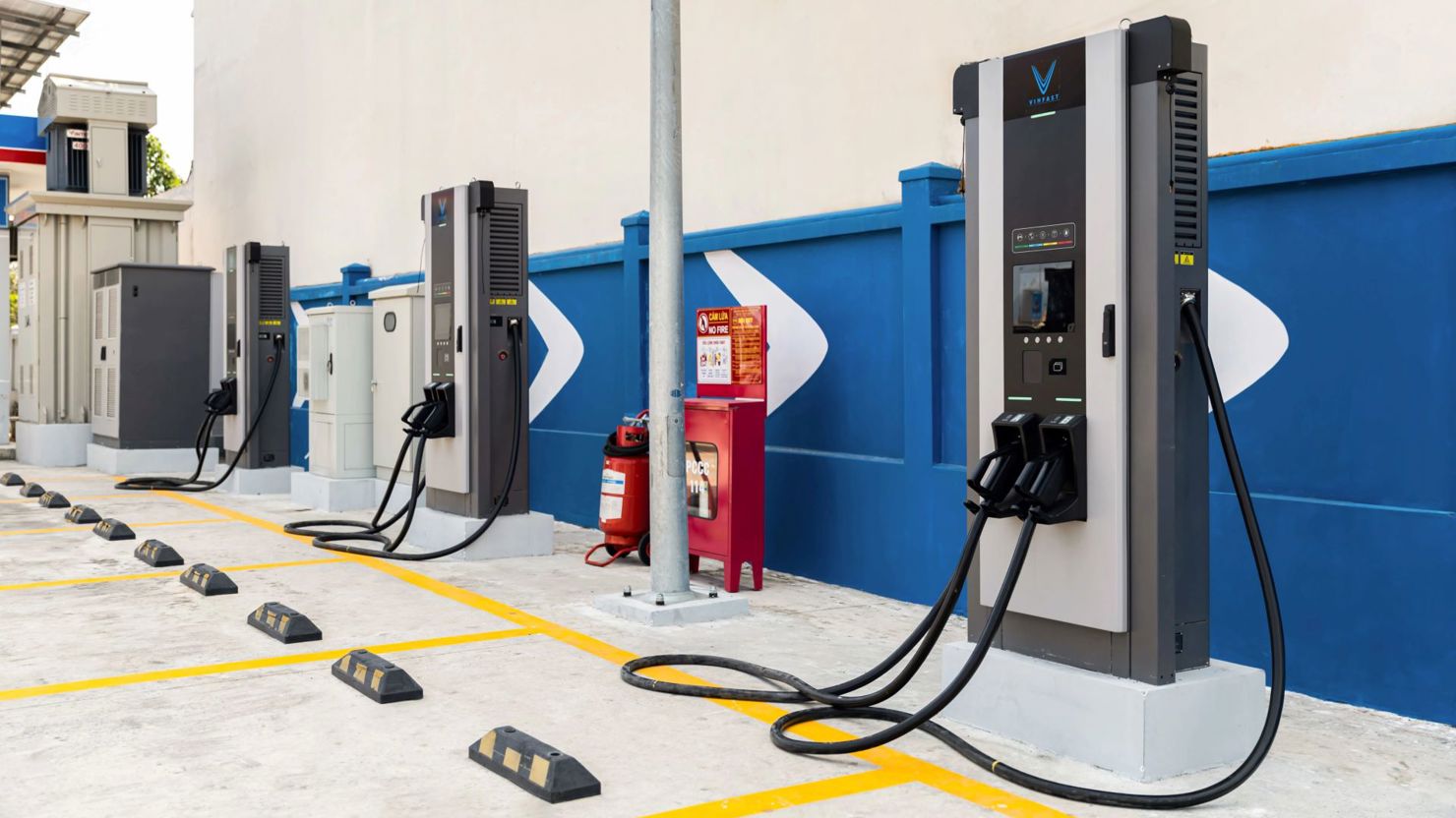 Hình ảnh trạm sạc công suất tới 360 kW đang được thử nghiệm tại Đà Nẵng. Ảnh: VFS.
