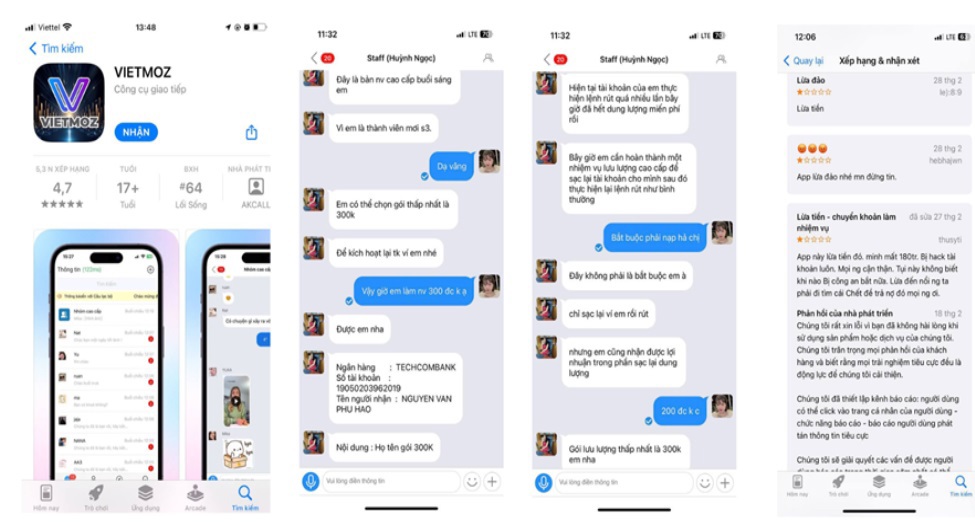 Những ứng dụng được tạo ra để phục vụ cho mục đích lừa đảo.