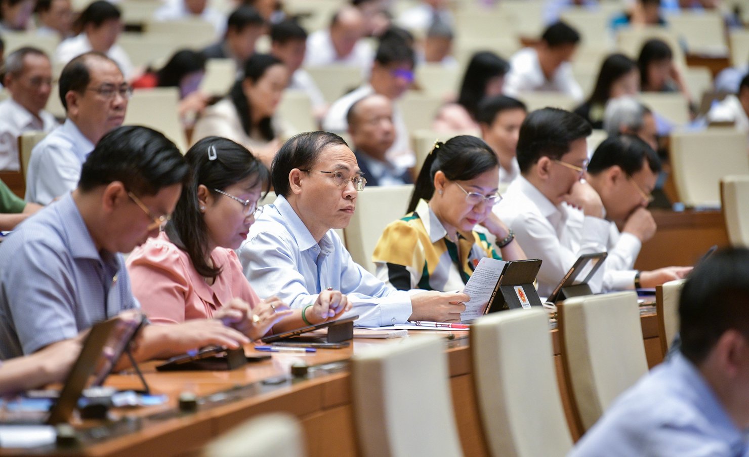 Các đại biểu Quốc hội tại phiên họp.