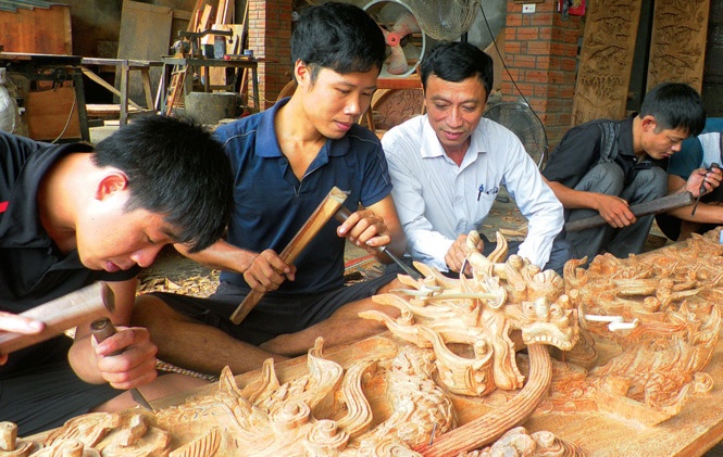 Thời gian qua, 237 doanh nghiệp làng nghề ở 5 làng nghề đã được phổ biến, hướng dẫn áp dụng các công cụ cải tiến Kaizen. Ảnh: Internet