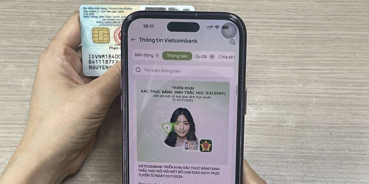 Các ngân hàng đều có hướng dẫn chi tiêt cập nhật thông tin sinh trắc học.
