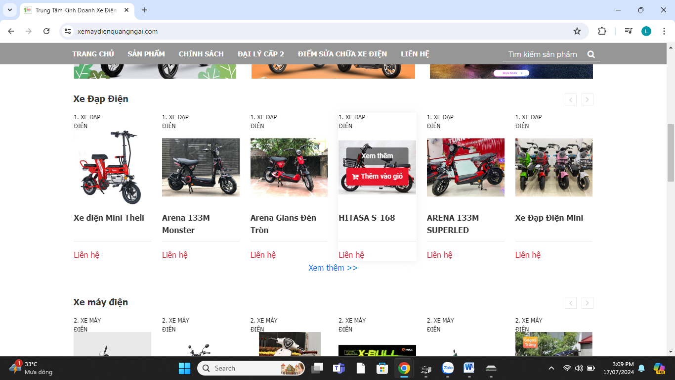 Một số hình ảnh website thương mại điện tử