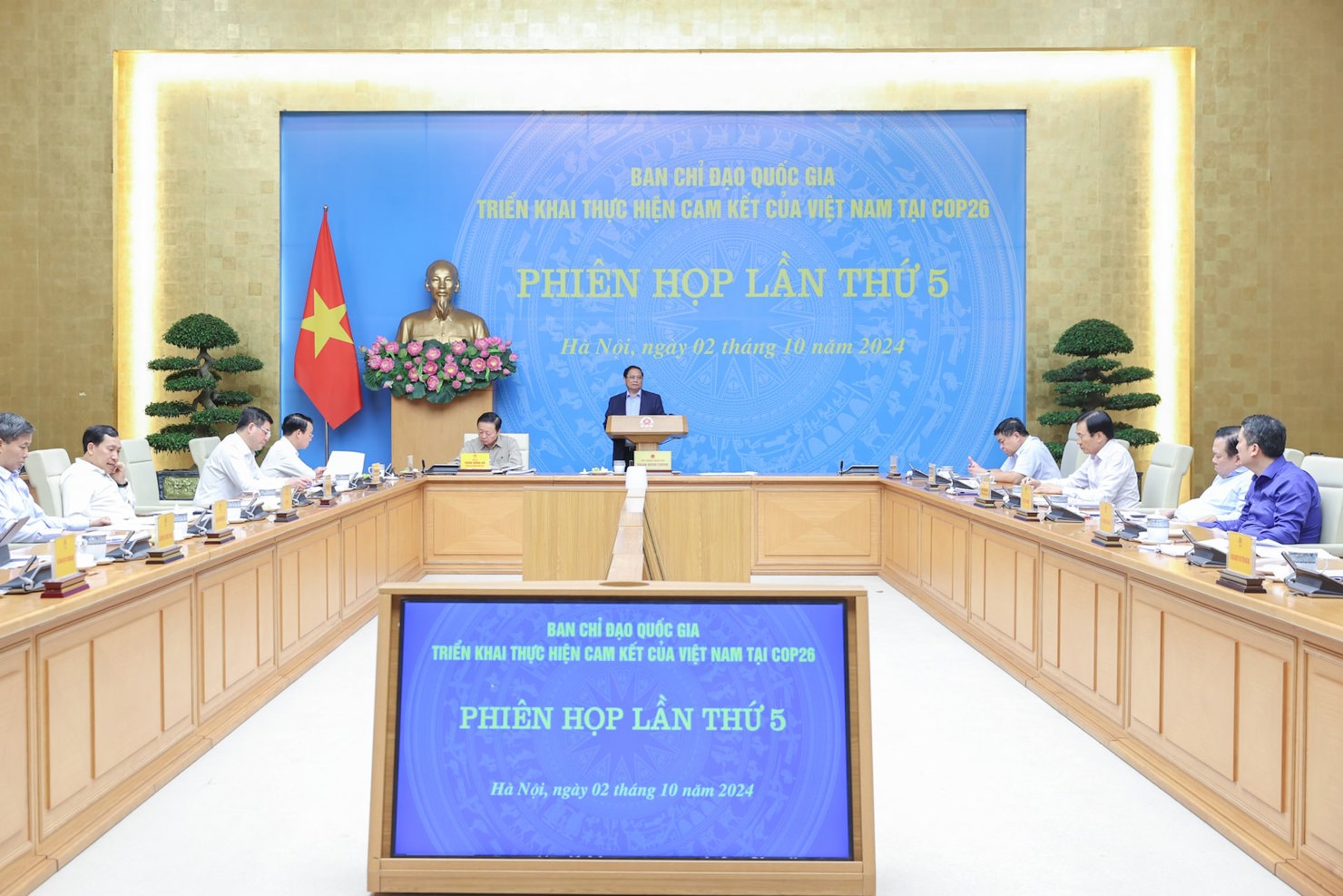 Phiên họp lần thứ 5 của Ban Chỉ đạo COP26 sáng ngày 2/10.