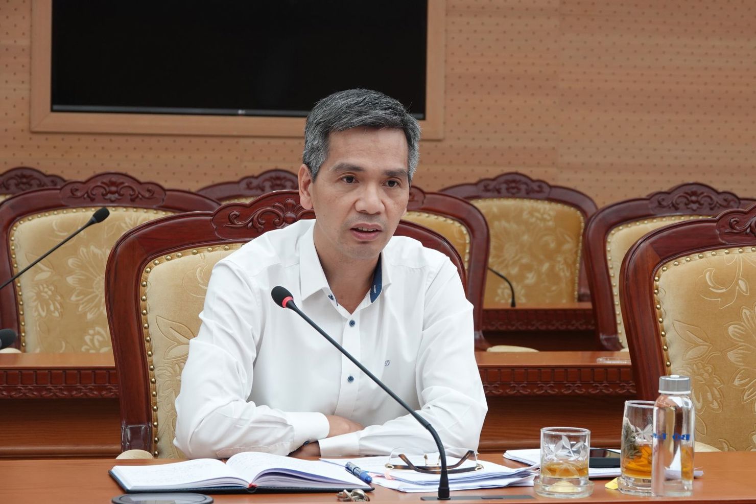 Thứ trưởng Võ Thành Hưng phát biểu tại Hội nghị giao ban đánh giá kết quả thực hiện công tác tháng 9, triển khai nhiệm vụ tháng 10/2024.