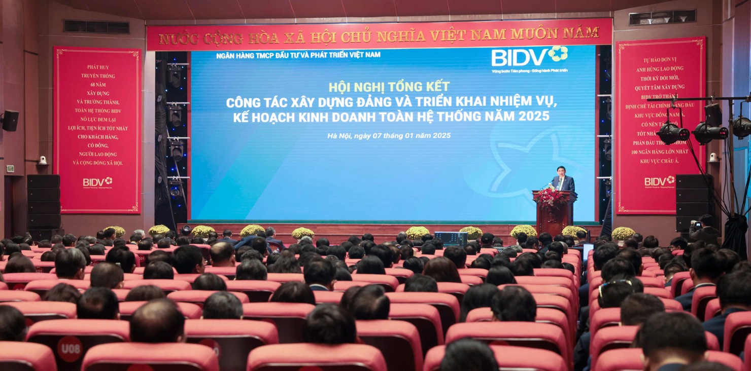 Toàn cảnh Hội nghị Triển khai nhiệm vụ năm 2025 của BIDV