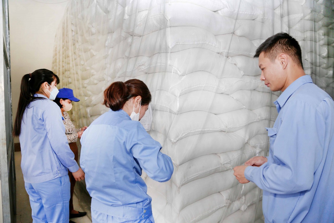 Chi cục DTNN khu vực VII hoàn thành việc giao, nhận hơn 160 tấn gạo xong trước ngày 15/4/2025.